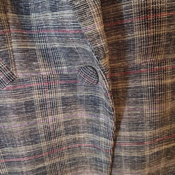 White House Black Market Women's Multicolor Plaid Blazer Preppy College Career - Picture 5 of 15